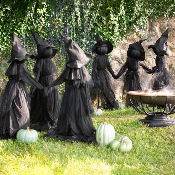 🔥Last Day 49% OFF🎃2025 Halloween Sale 🧙♀️Lighted Halloween Witch Stakes VNP 2pc