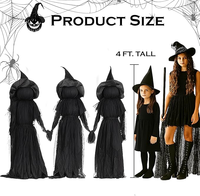 🔥Last Day 49% OFF🎃2025 Halloween Sale 🧙♀️Lighted Halloween Witch Stakes VNP 2pc