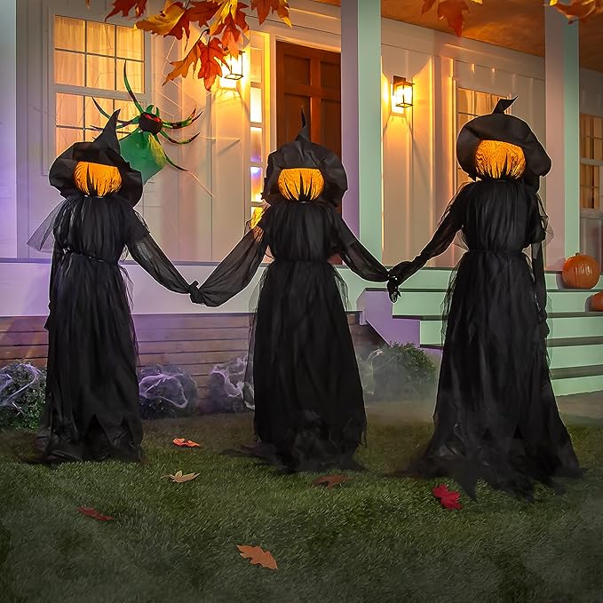 🔥Last Day 49% OFF🎃2025 Halloween Sale 🧙♀️Lighted Halloween Witch Stakes VNP 2pc