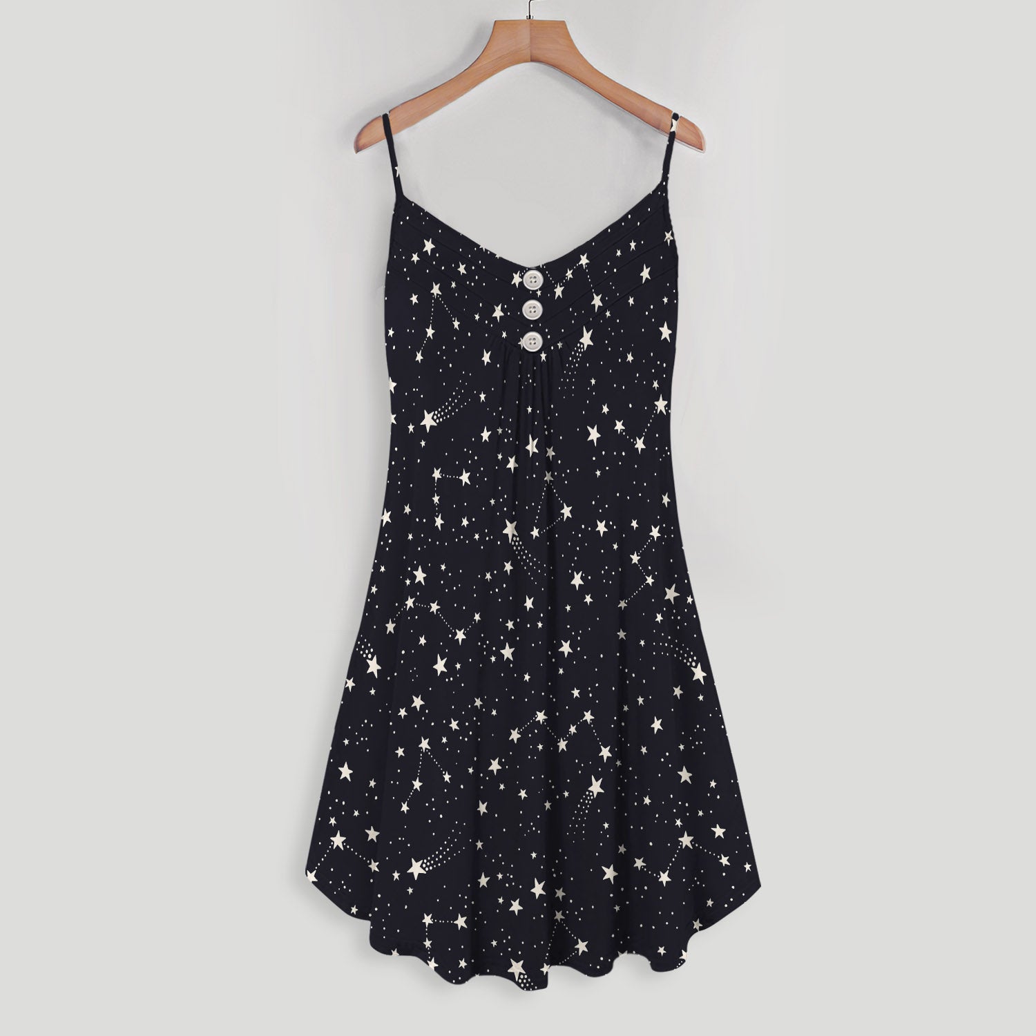 Constellation Star Spaghetti Strap Summer Dress | Sleeveless V Neck Mini Dress | Sundress